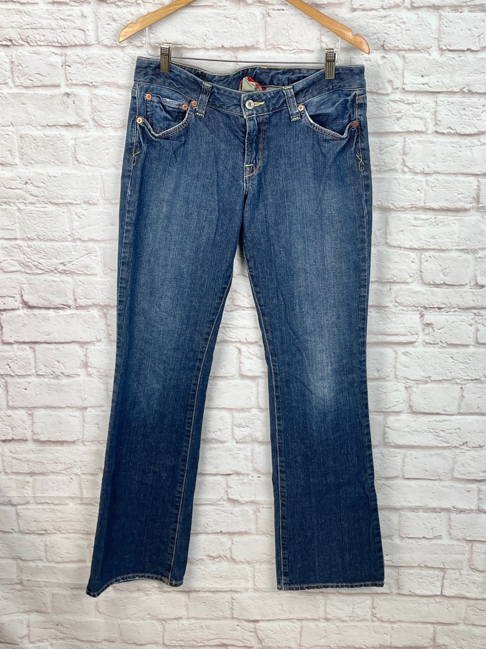 Lucky Brand Y2K Vintage Mid Rise Dark Wash Bootcut Jeans Size 30 Long
